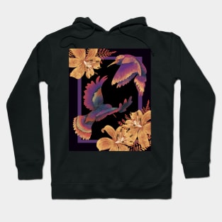 Hummingbirds with Tiger Lilies Hoodie